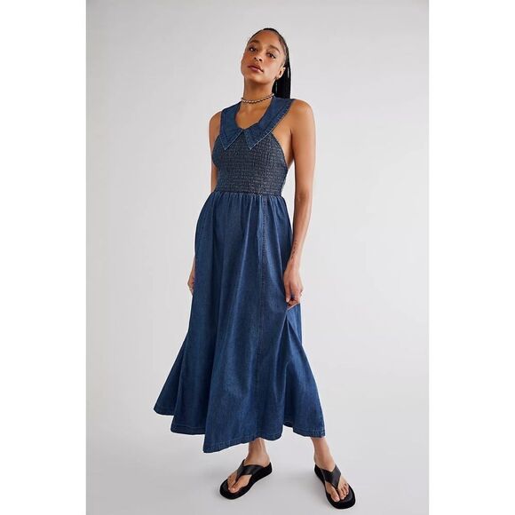 Free People- Bambi Girl Midi Dress - Picture 1 of 6